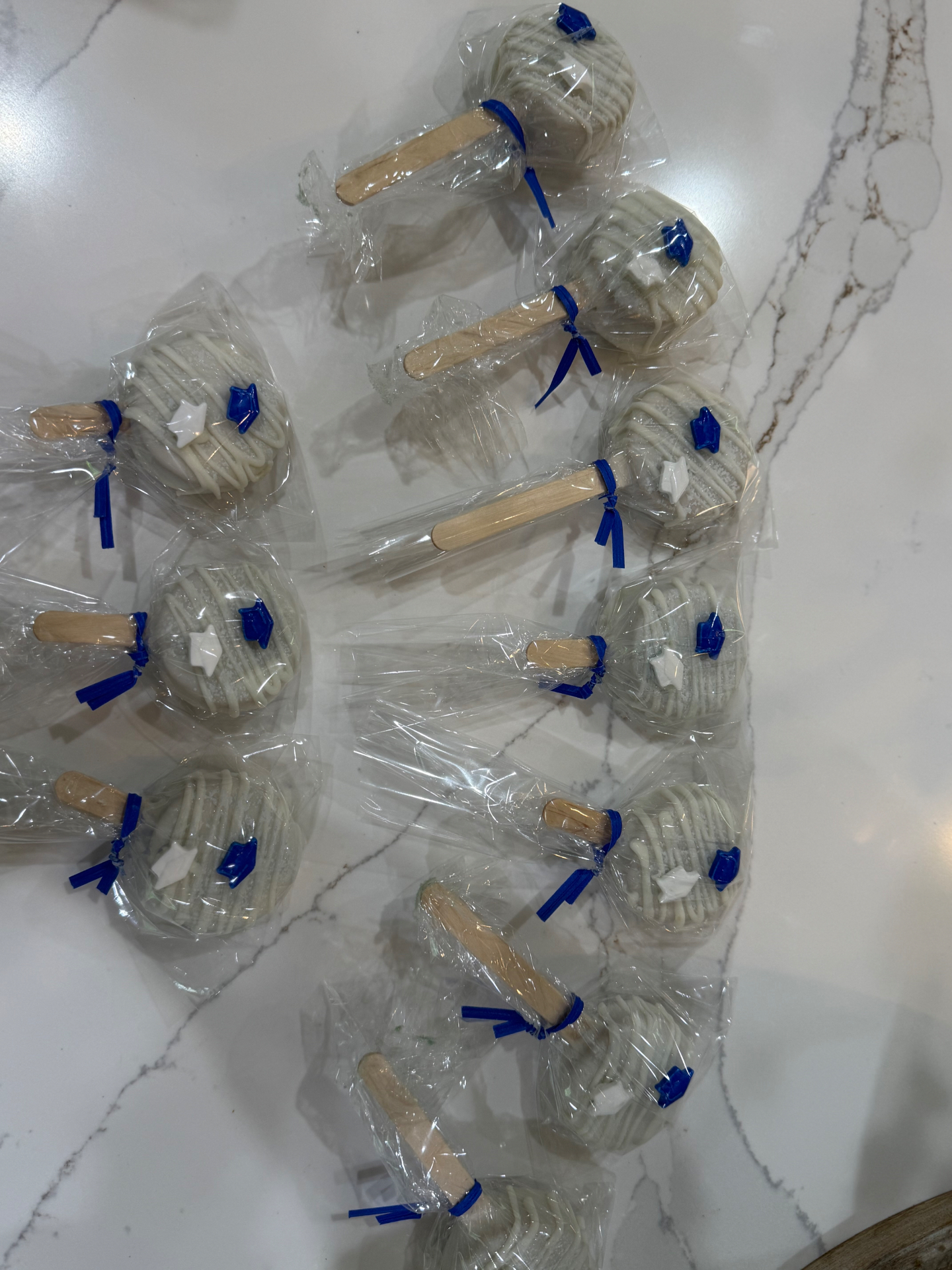 Custom cake pops in assorted colors