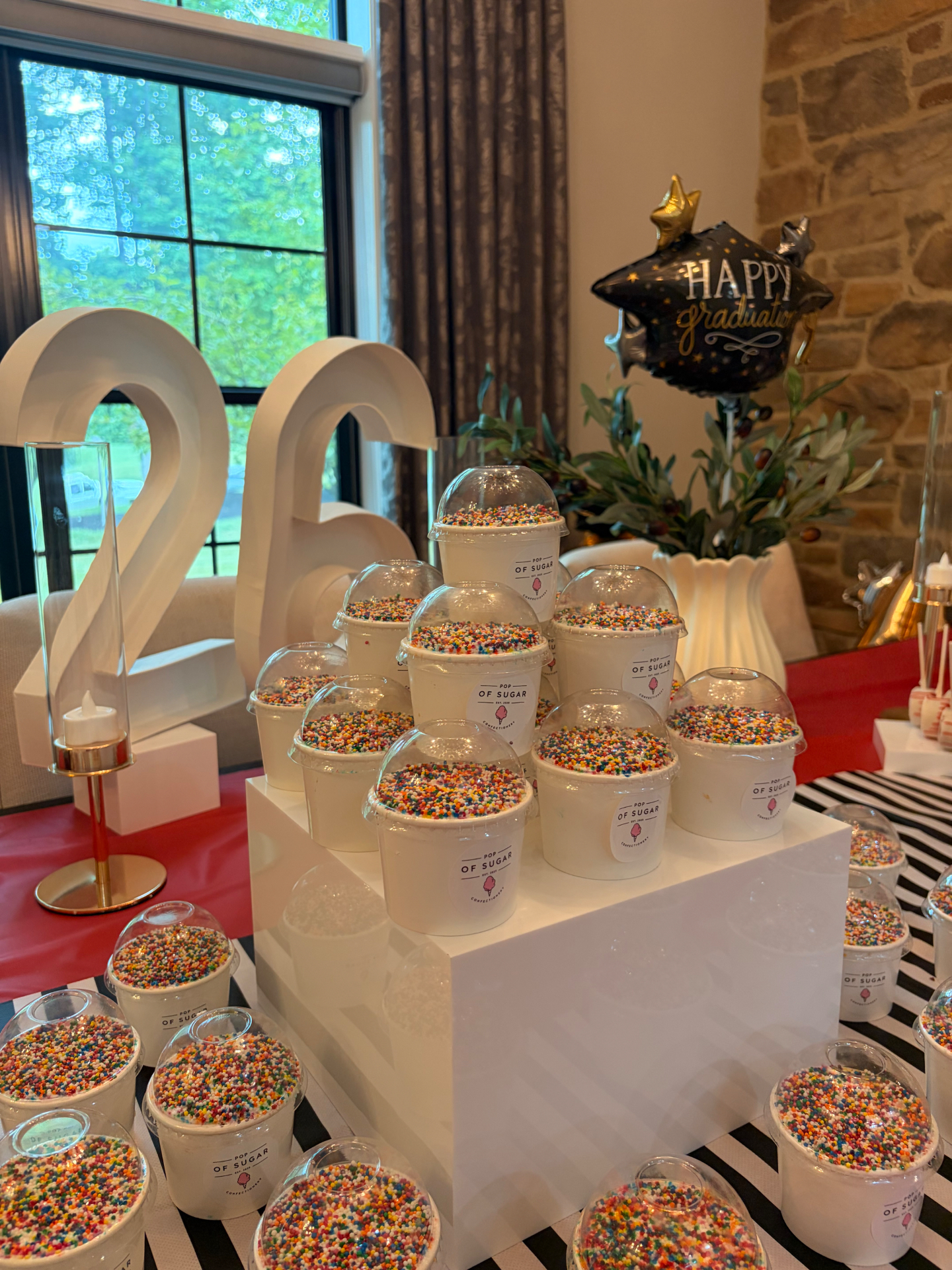 Dot Cakes styled for a graduation party