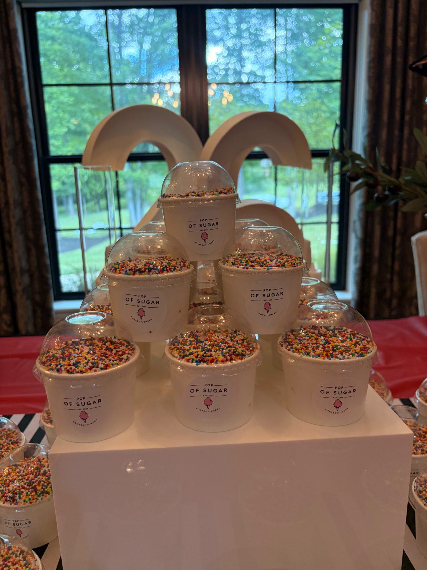 Tower of Dot Cakes for a graduation